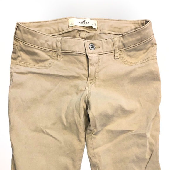 NWOT Hollister Low Rise Khaki Skinny Jeans Sz 3 w26 - Picture 5 of 10
